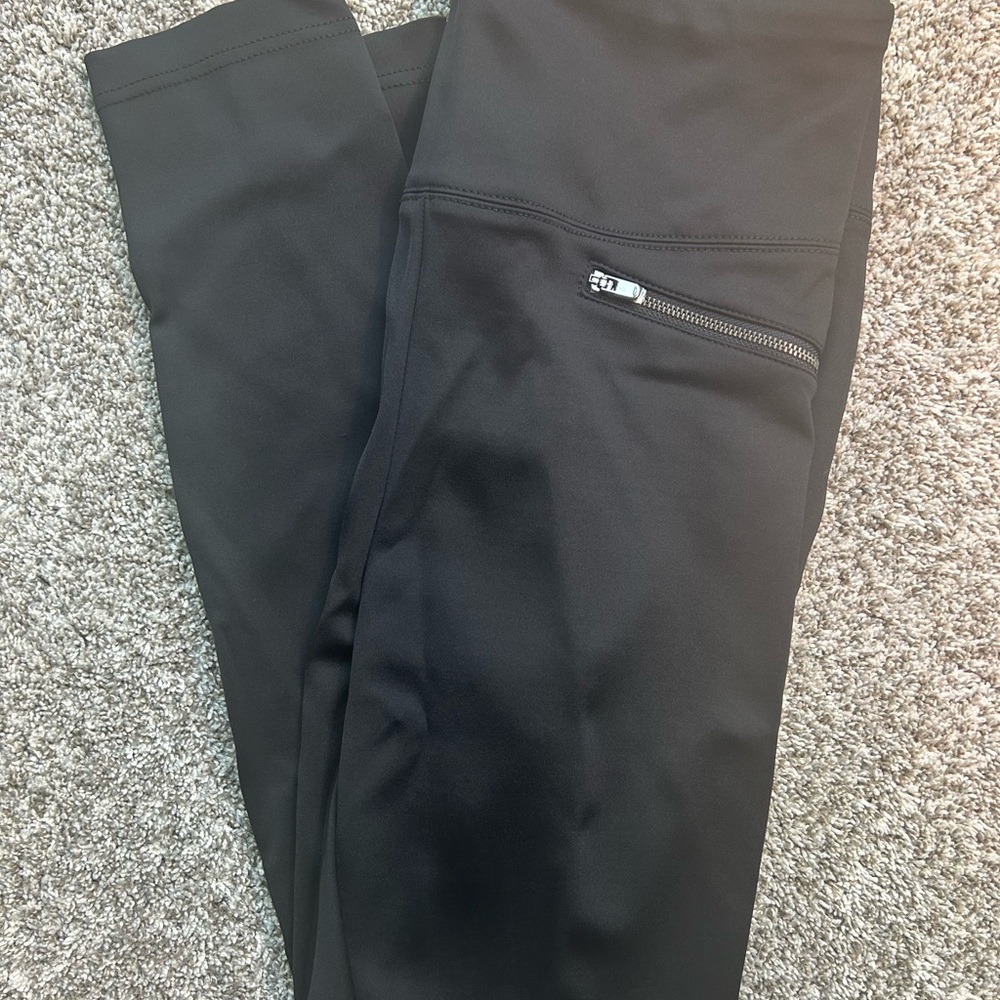 Scuba Knit WHBM Runway Leggings with Zipper Pocket 14L